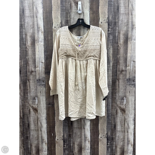 Dress Casual Midi By Cme In Tan, Size: M