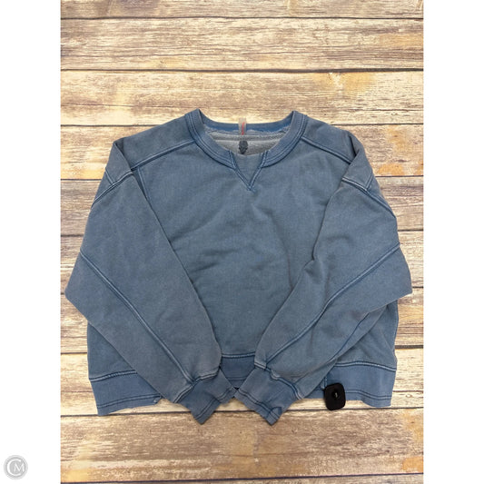 Sweatshirt Crewneck By Free People In Blue, Size: M