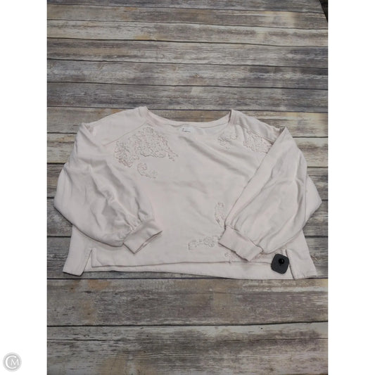 Sweatshirt Collar By Anthropologie In Ivory, Size: Xl