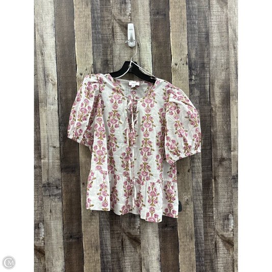 Top Short Sleeve By Cece In Multi-colored, Size: M