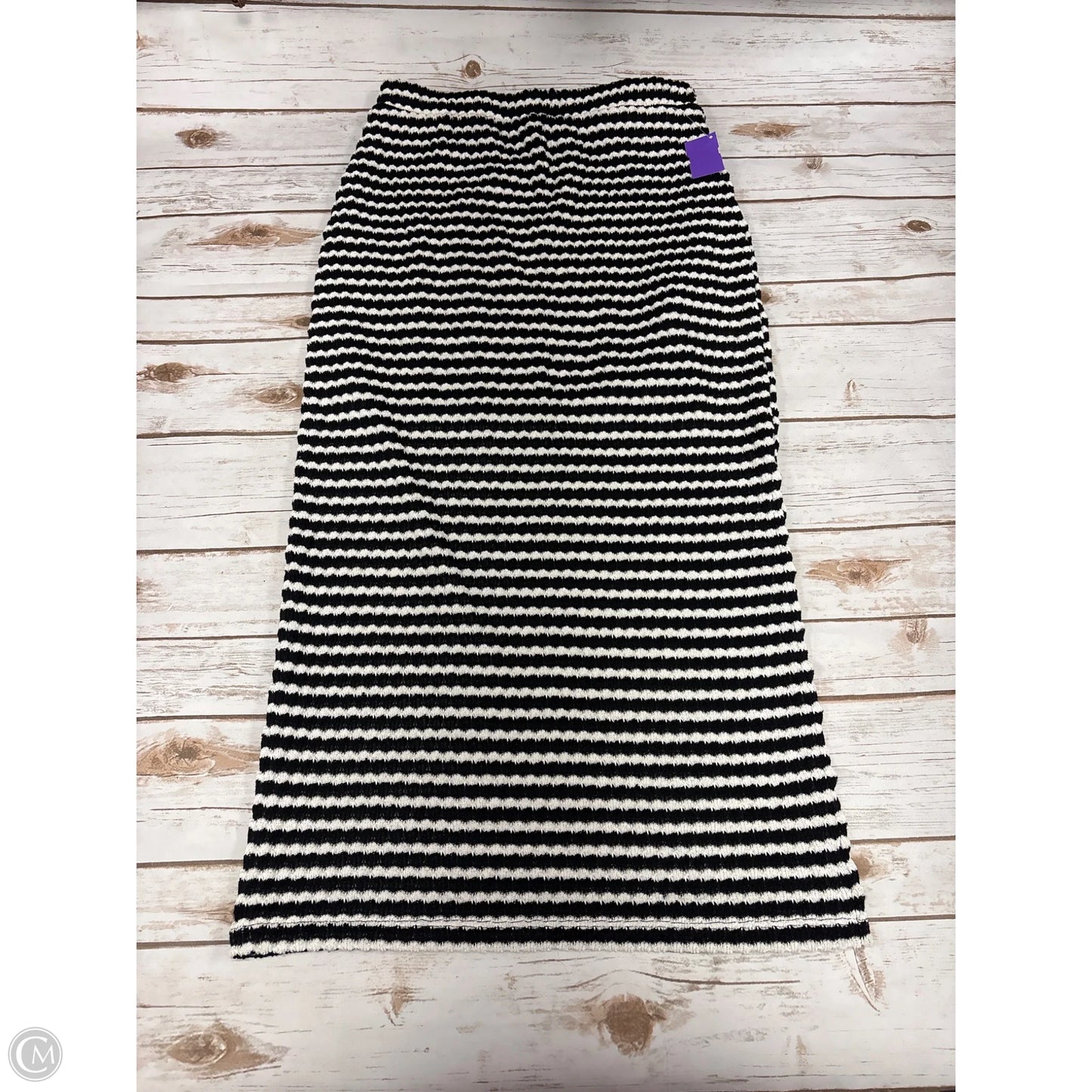 Skirt Set 2pc By Gilli In Black & White, Size: L