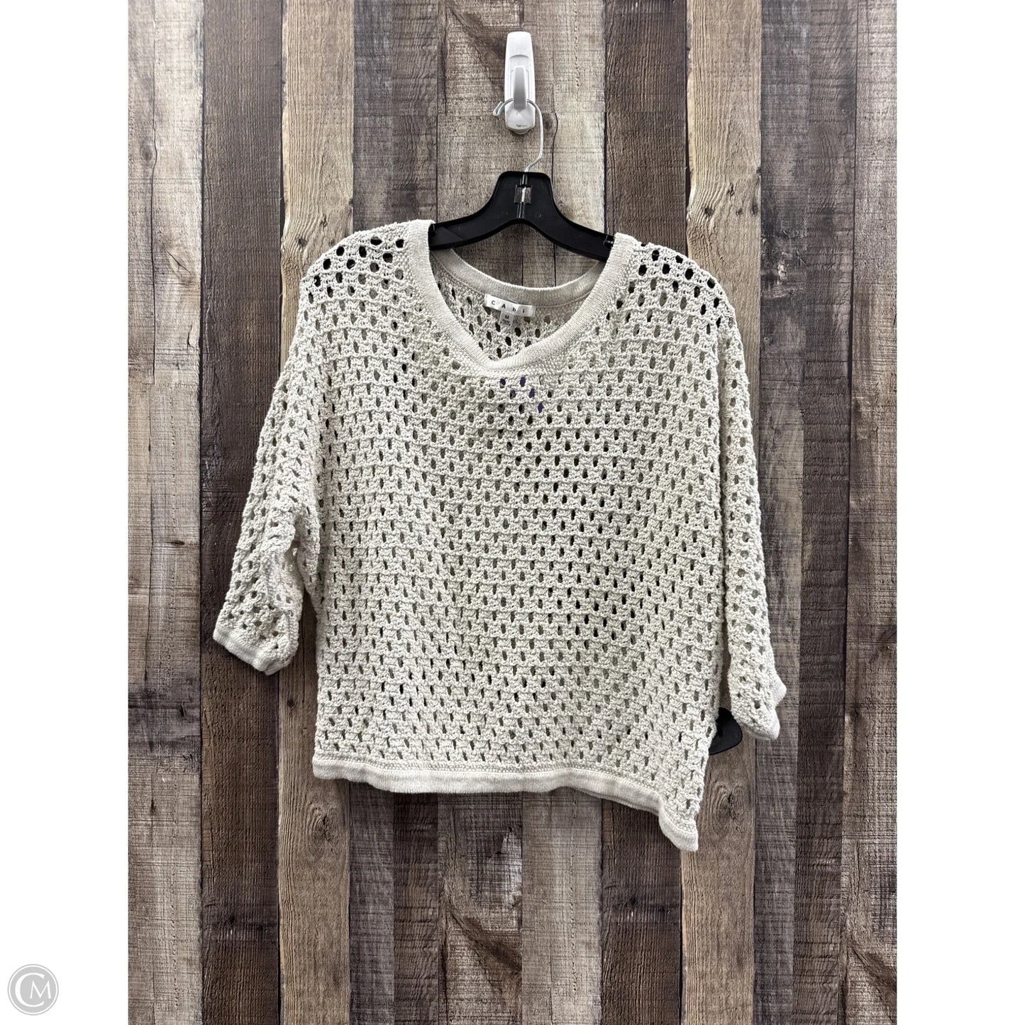 Top Long Sleeve By Cabi In Grey, Size: M