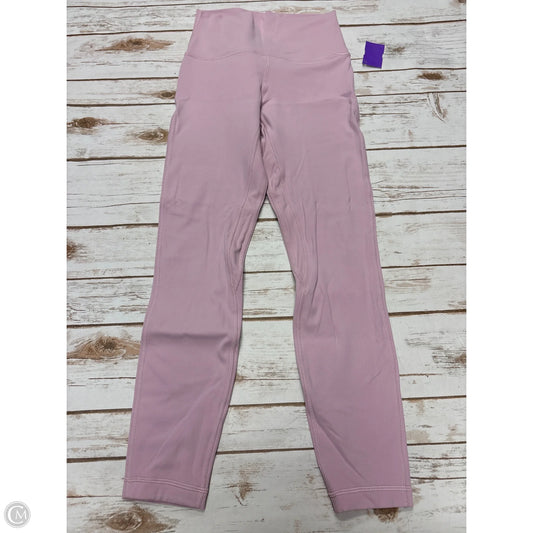 Athletic Leggings By Lululemon In Pink, Size: 4