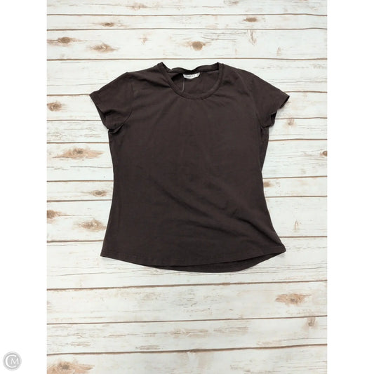 Top Short Sleeve By Cme In Brown, Size: L