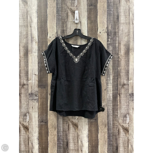 Top Short Sleeve By Sonoma In Black, Size: M