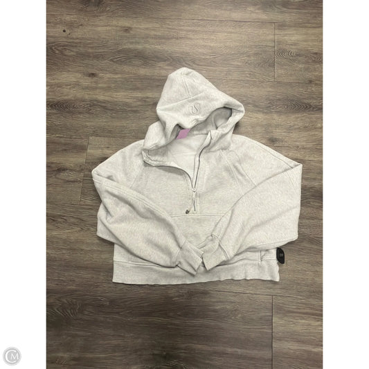 Athletic Sweatshirt Hoodie By Lululemon In Grey, Size: Xs