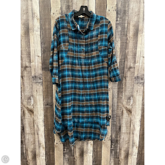 Dress Casual Midi By Cme In Plaid Pattern, Size: S