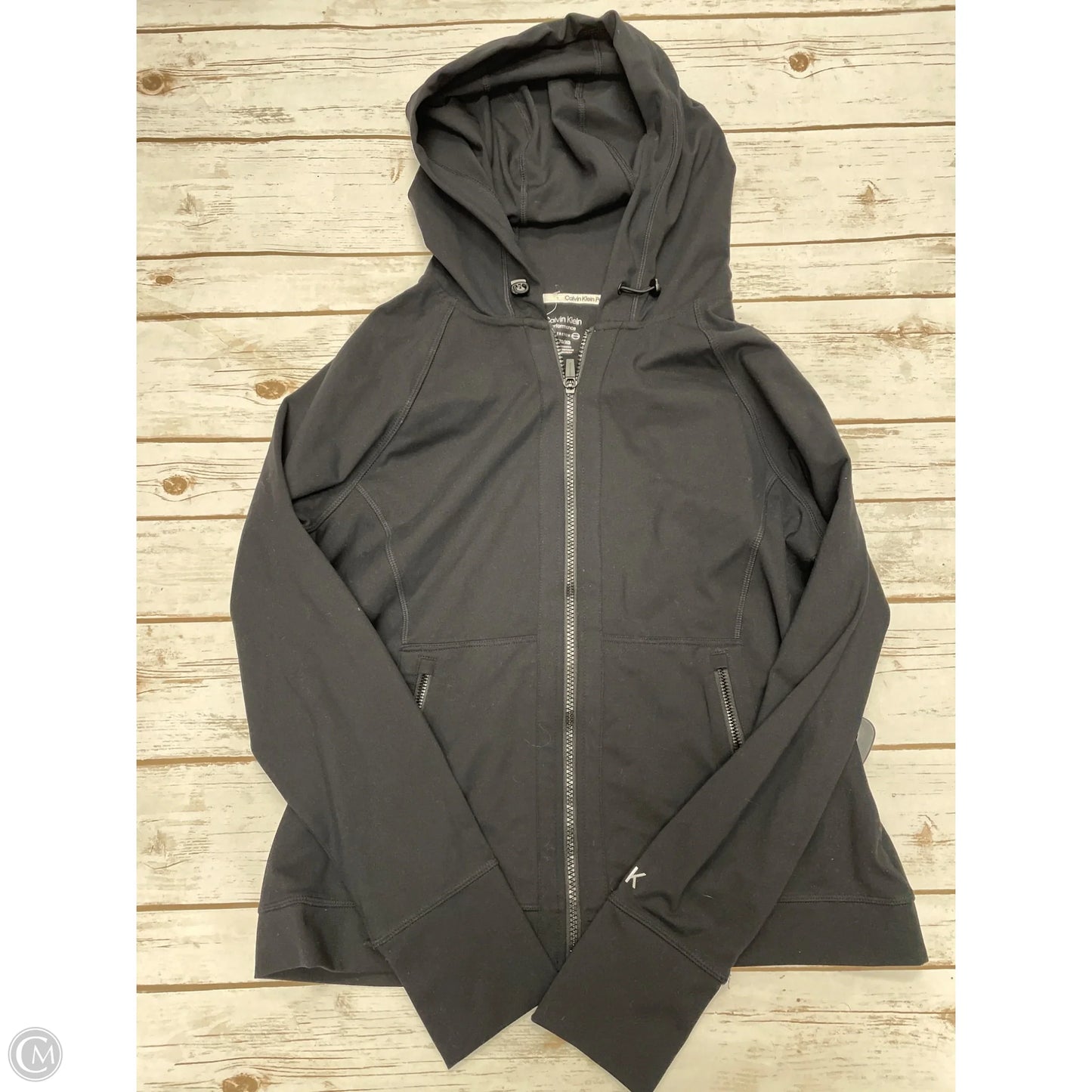 Athletic Jacket By Calvin Klein In Black, Size: Xl