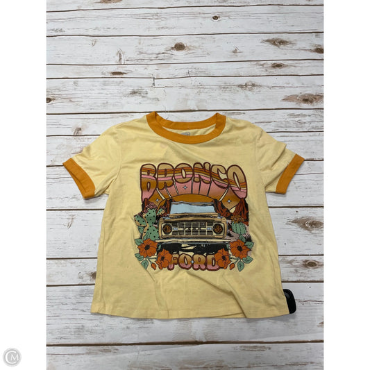 Top Short Sleeve By Cme In Orange, Size: Xs