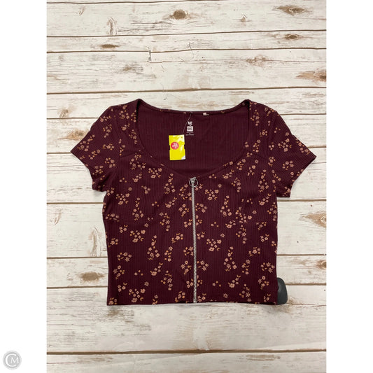Top Short Sleeve By Cme In Floral Print, Size: M