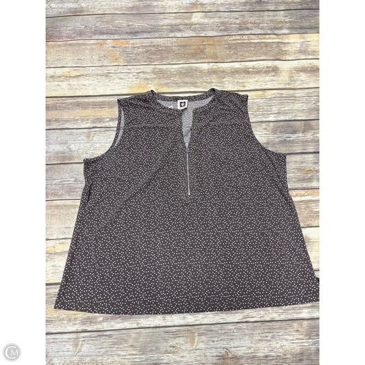 Top Sleeveless By Anne Klein In Grey, Size: Xl