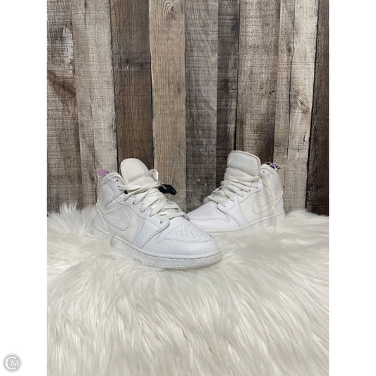 Shoes Luxury Designer By Jordan In White, Size: 8.5