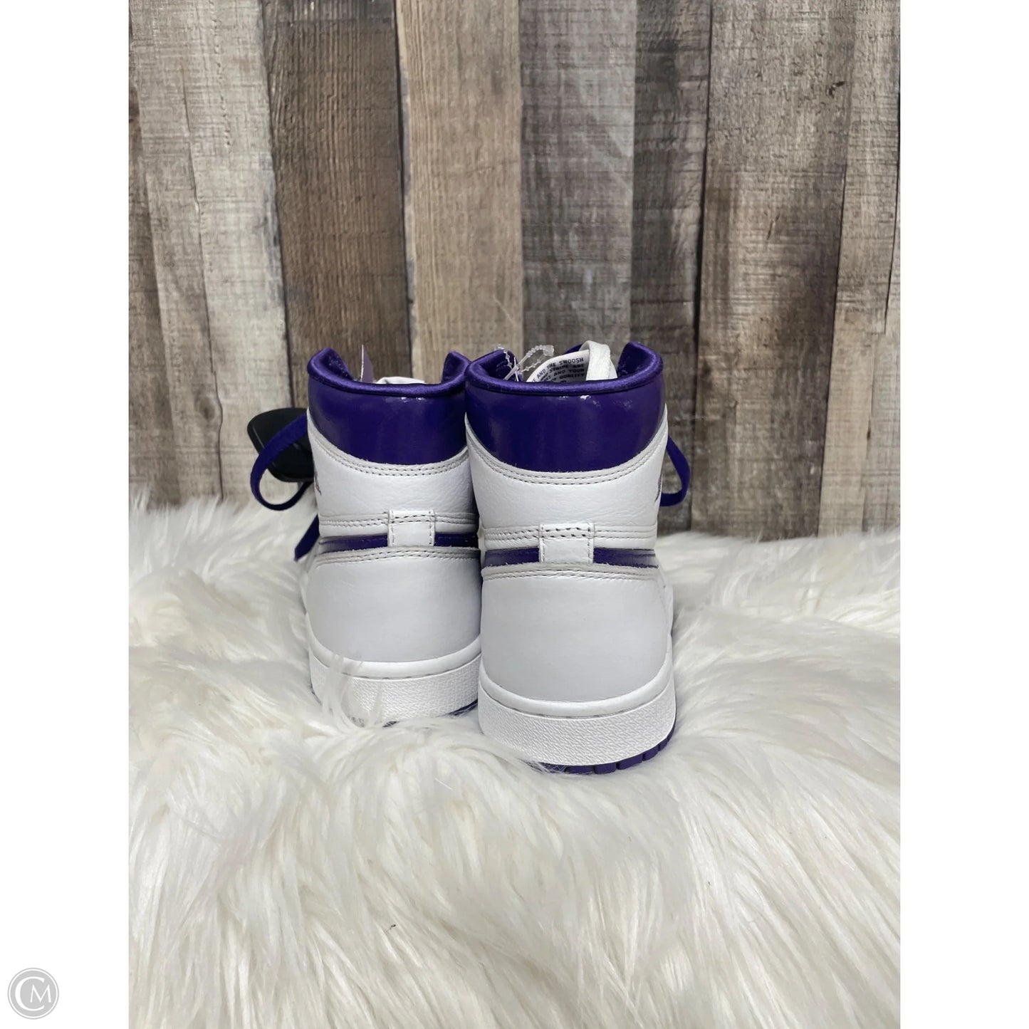 Shoes Luxury Designer By Jordan In Purple & White, Size: 7.5