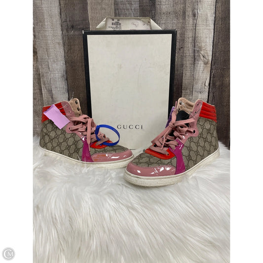 Shoes Luxury Designer By Gucci In Multi-colored, Size: 10