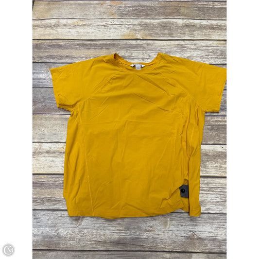 Athletic Top Short Sleeve By Athleta In Yellow, Size: M