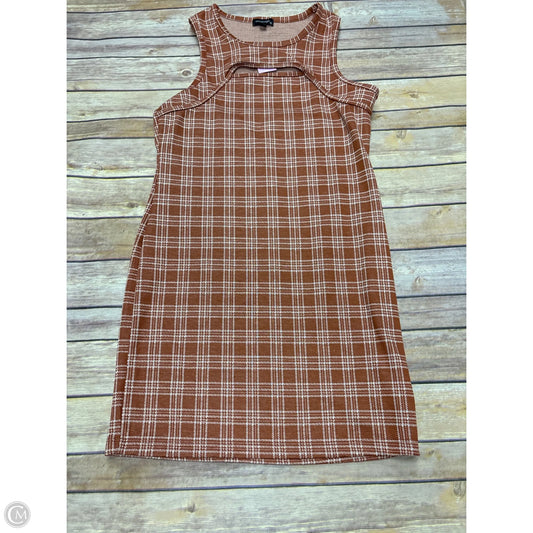 Dress Casual Short By Originality In Brown & Cream, Size: M