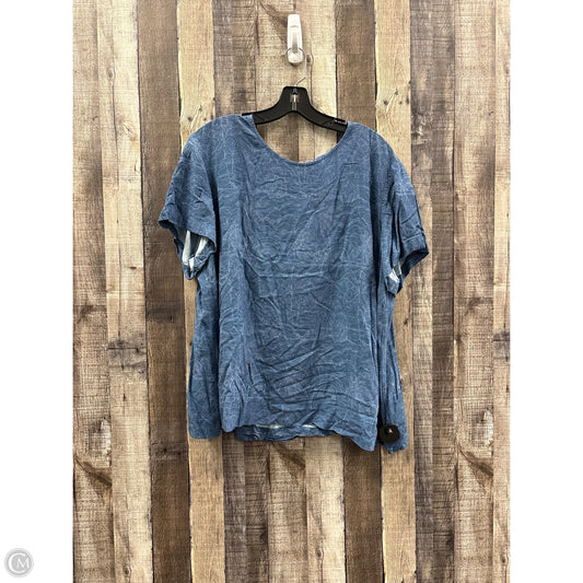 Top Short Sleeve By J. Jill In Blue, Size: 2x