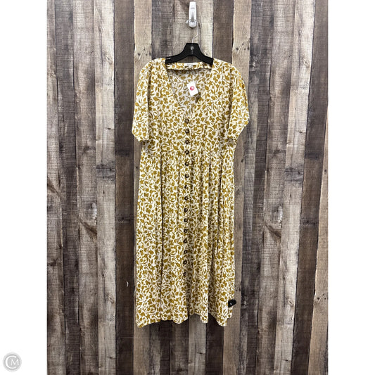 Dress Casual Midi By Madewell In Floral Print, Size: M