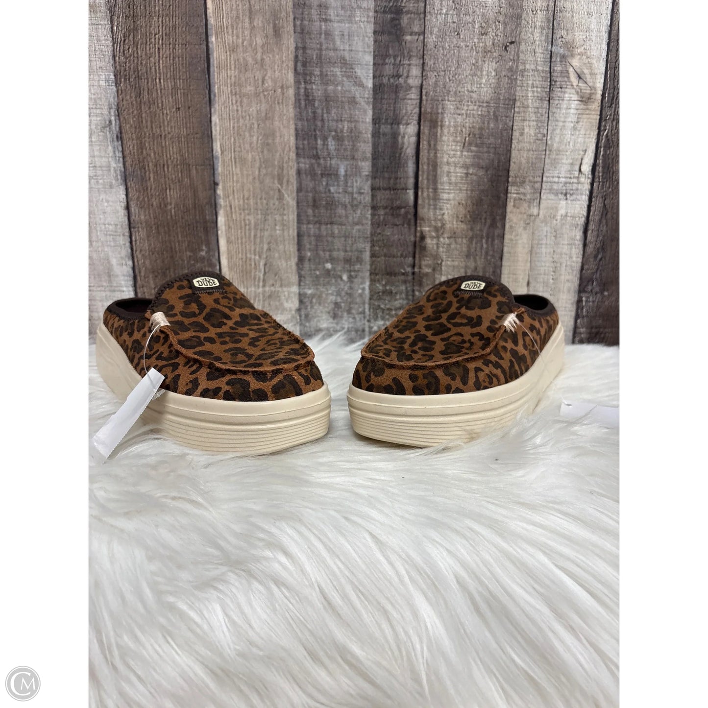 Shoes Flats By Hey Dude In Animal Print, Size: 7