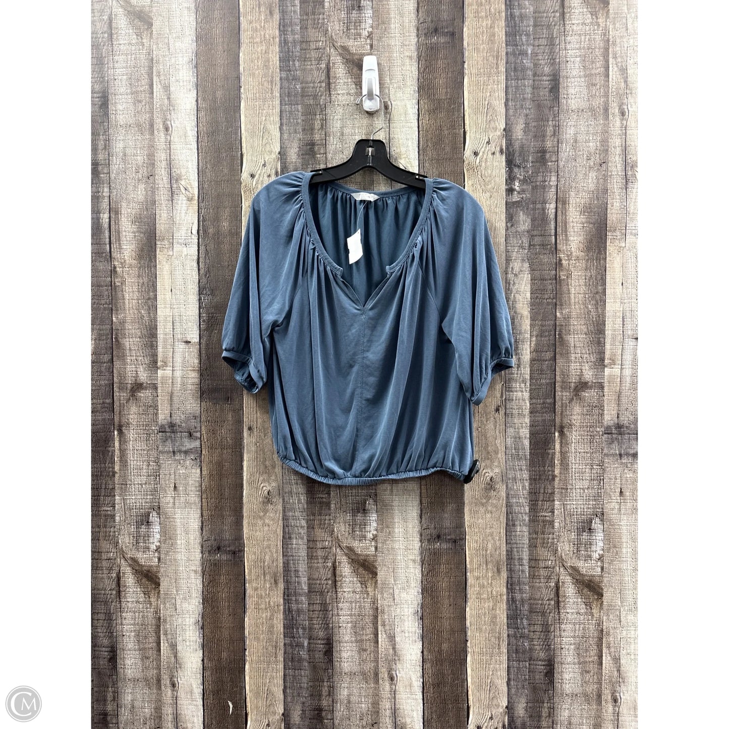 Top 3/4 Sleeve By Lucky Brand In Blue, Size: S