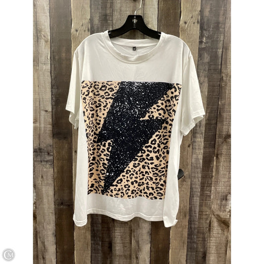 Top Short Sleeve By Cme In White, Size: 4x