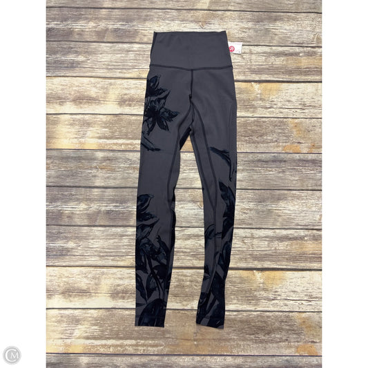 Athletic Leggings By Lululemon In Grey, Size: 0