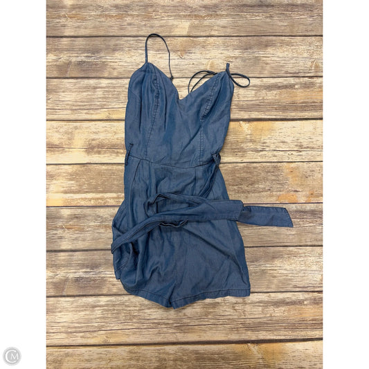 Romper By Lulus In Blue Denim, Size: Xs