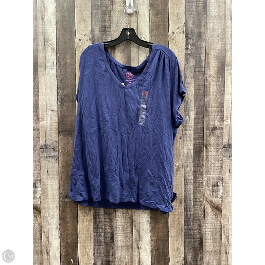Top Short Sleeve By So In Blue, Size: 3x