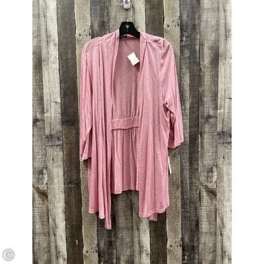Cardigan By Agb In Pink, Size: 3x