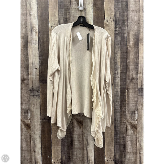Cardigan By Daisy Fuentes In Tan, Size: 2x