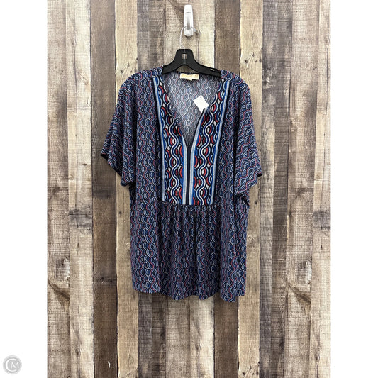 Top Short Sleeve By Michael By Michael Kors In Multi-colored, Size: 3x