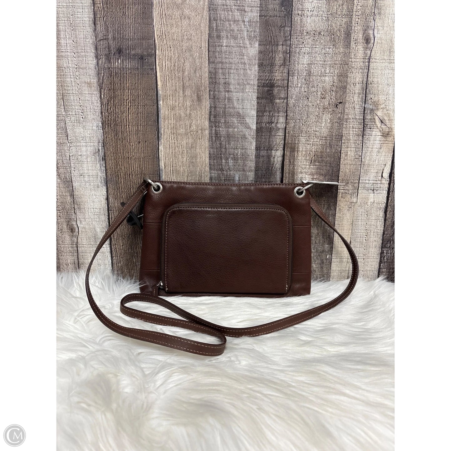 Crossbody Leather By Fossil, Size: Small