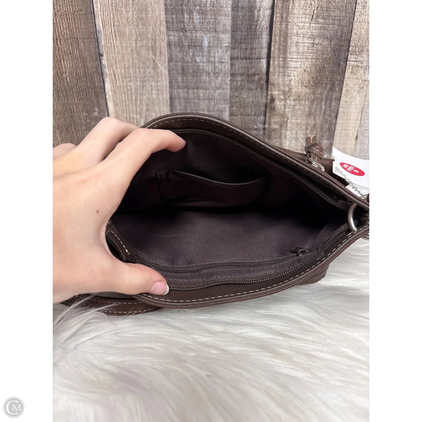 Crossbody Leather By Fossil, Size: Small