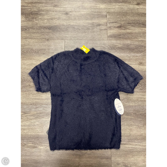 Sweater Short Sleeve By Scoop In Blue, Size: L