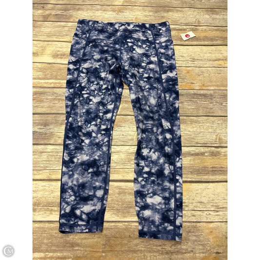 Athletic Leggings By Athleta In Tie Dye Print, Size: L