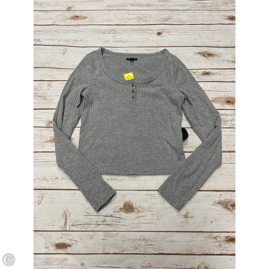 Top Long Sleeve By Wild Fable In Grey, Size: S