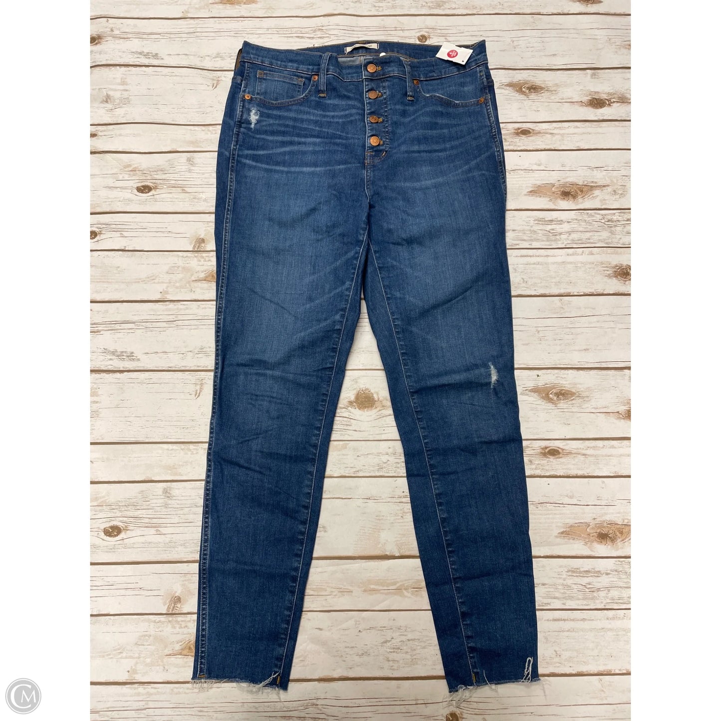 Jeans Skinny By Madewell In Blue Denim, Size: 14