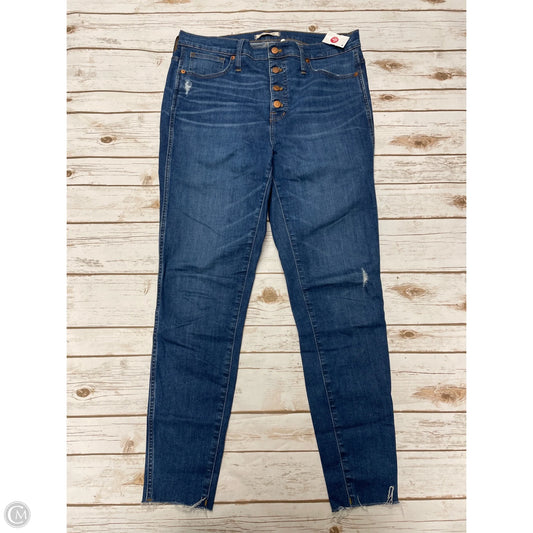 Jeans Skinny By Madewell In Blue Denim, Size: 14