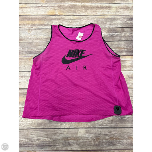 Athletic Tank Top By Nike In Pink, Size: 1x