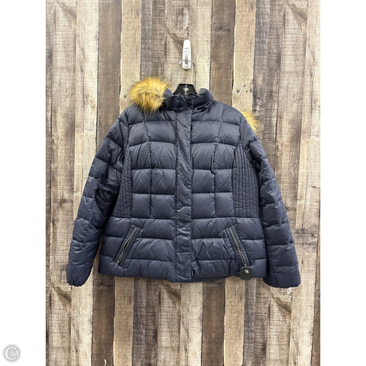 Coat Puffer & Quilted By Talbots In Navy, Size: Xlp