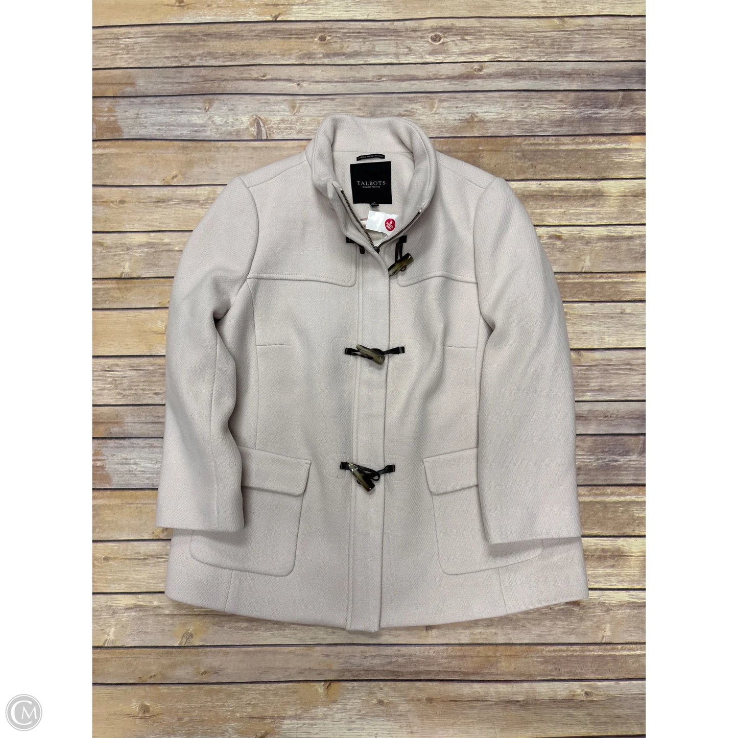 Coat Peacoat By Talbots In Pink, Size: 14