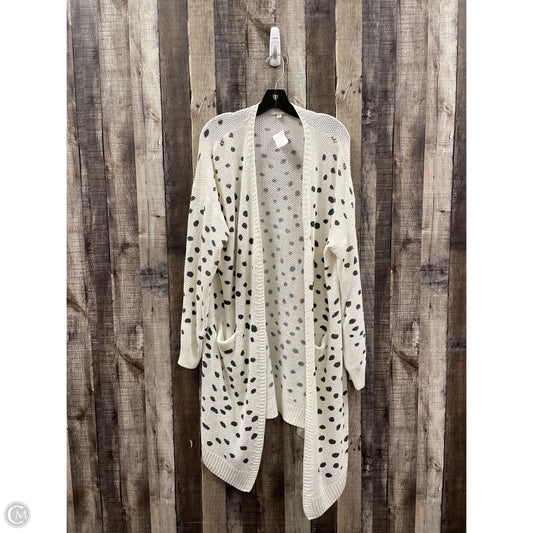 Sweater Cardigan By Umgee In Polkadot Pattern, Size: 2x