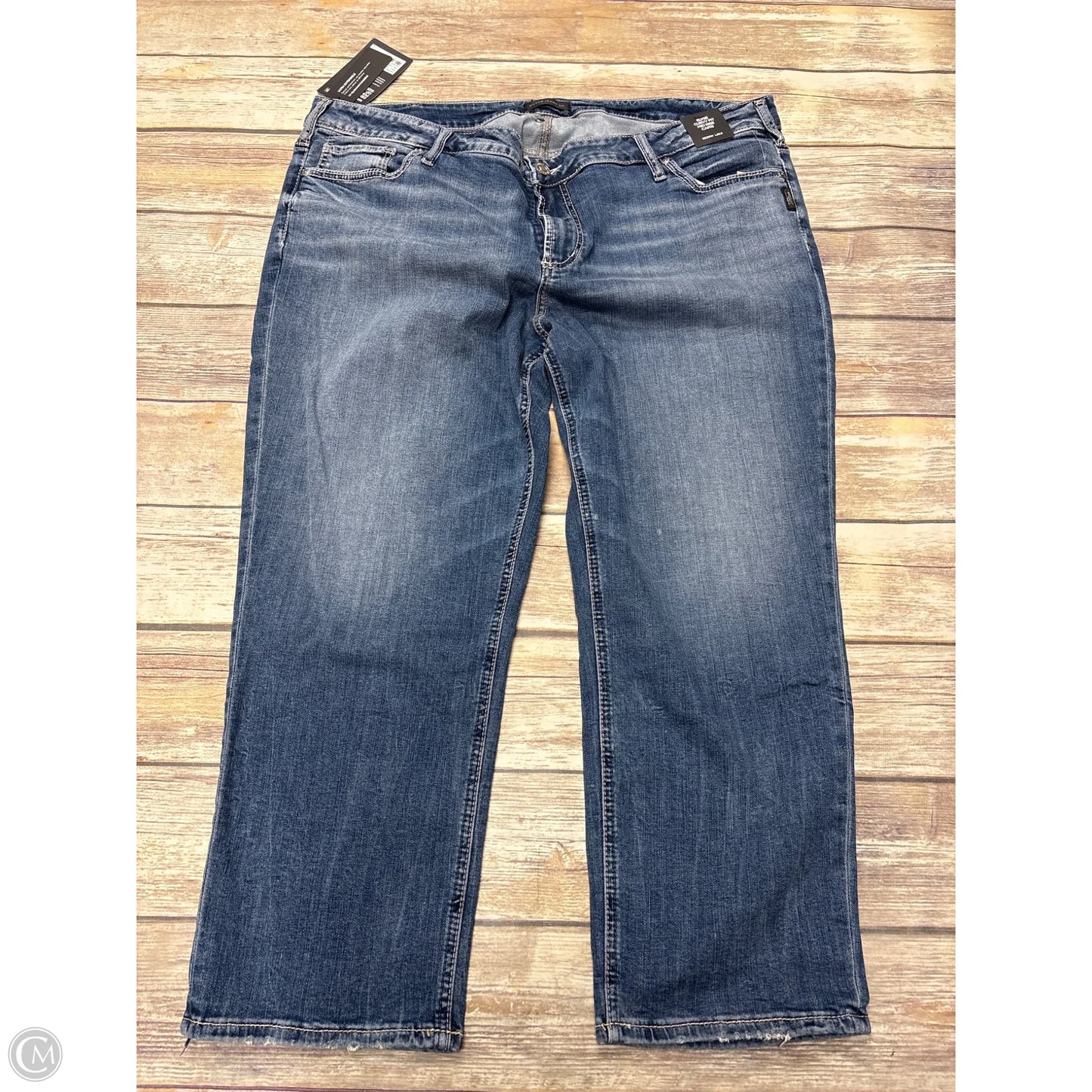 Jeans Straight By Silver In Blue Denim, Size: 20