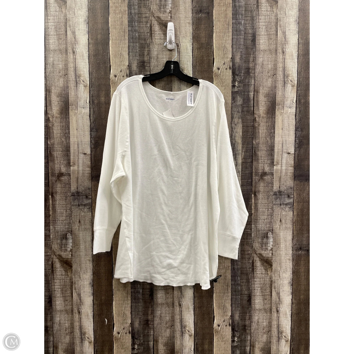 Top Long Sleeve Basic By Old Navy In White, Size: 4x