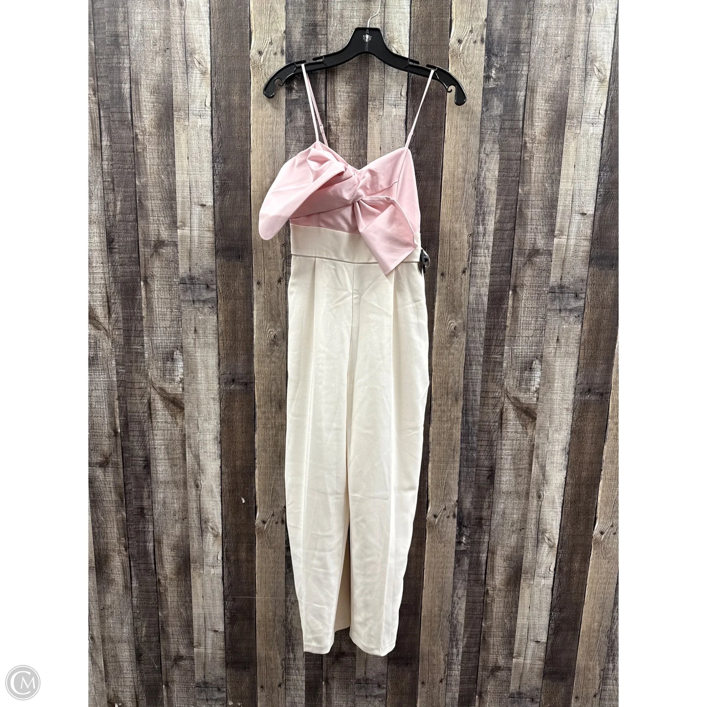 Jumpsuit By Express In Pink & White, Size: Xs