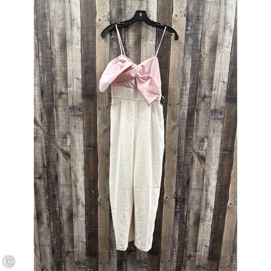 Jumpsuit By Express In Pink & White, Size: Xs