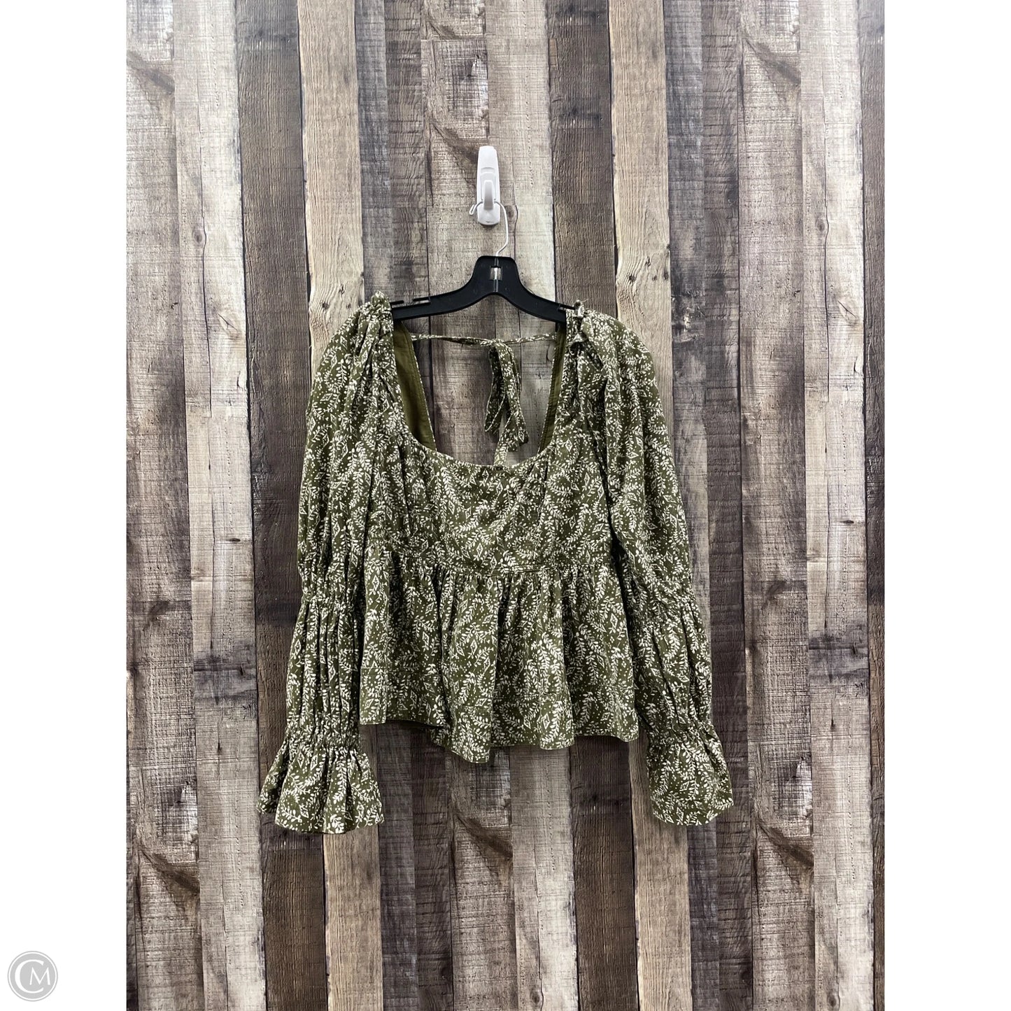 Top Long Sleeve By Pilcro In Green, Size: M