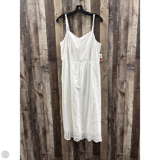 Dress Casual Midi By Old Navy In White, Size: L