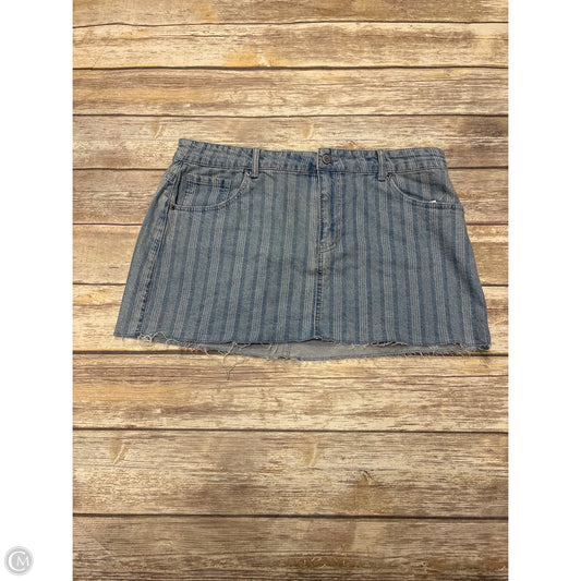 Skirt Mini & Short By No Boundaries In Blue Denim, Size: L