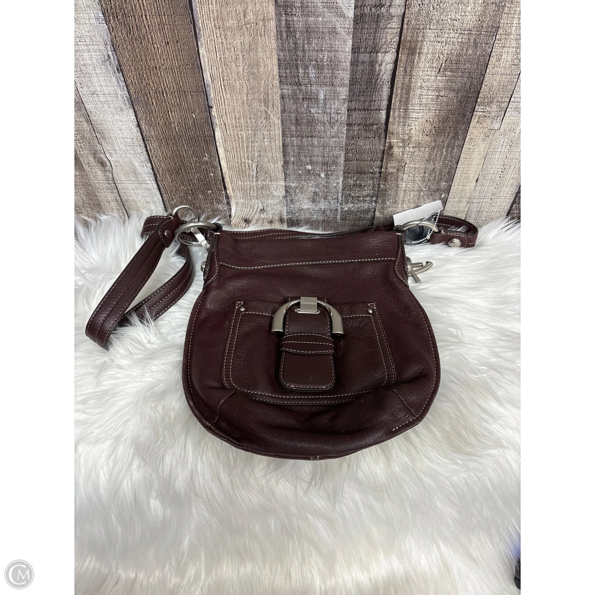 Crossbody Leather By Makowsky, Size: Medium